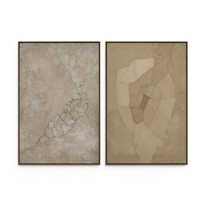 Pinecorn II Diptych by Kimmy Quillin - White Oak Floater