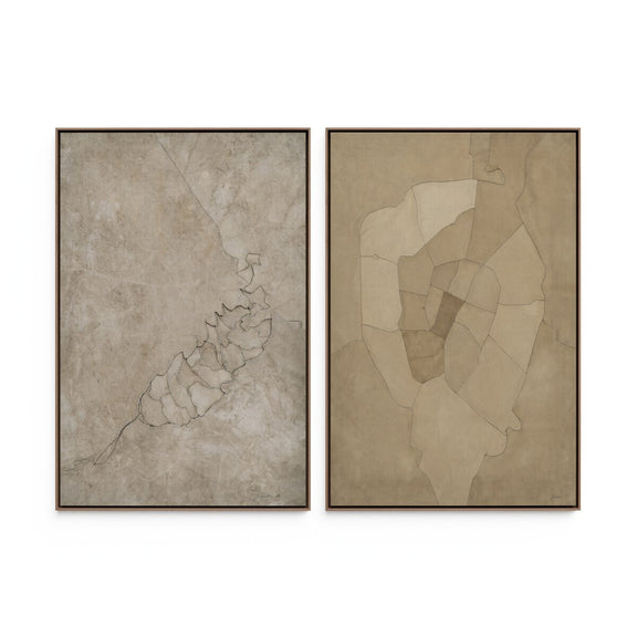 Pinecorn II Diptych by Kimmy Quillin - White Oak Floater