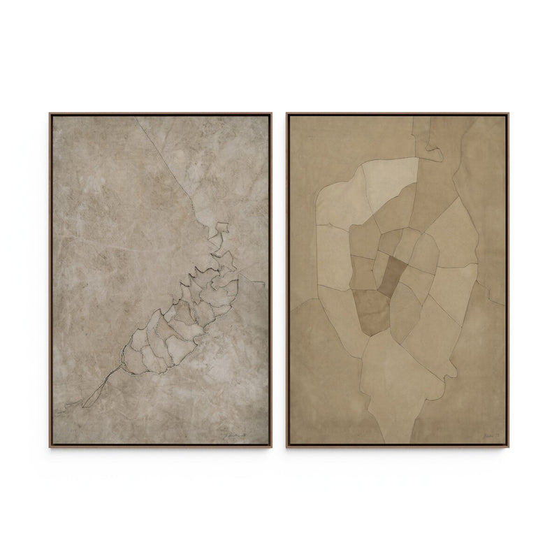 Pinecorn II Diptych by Kimmy Quillin - White Oak Floater