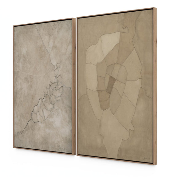 Pinecorn II Diptych by Kimmy Quillin - White Oak Floater