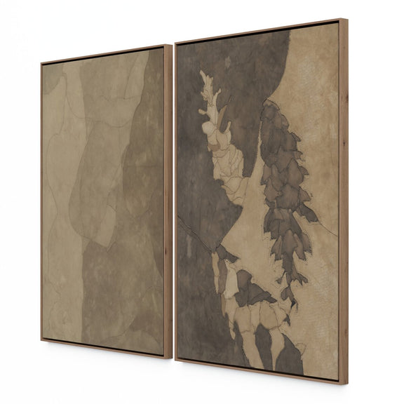 Pinecorn III Diptych by Kimmy Quillin - White Oak Floater
