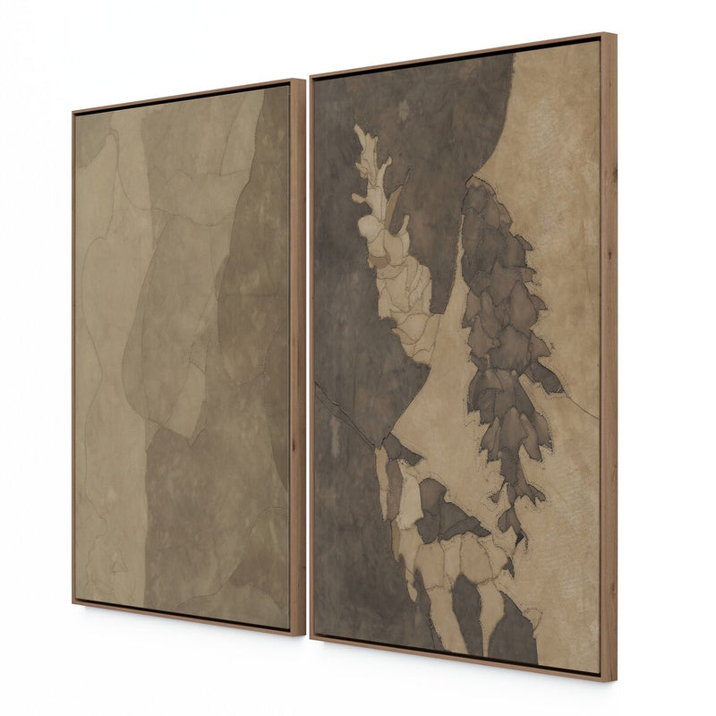 Pinecorn III Diptych by Kimmy Quillin - White Oak Floater