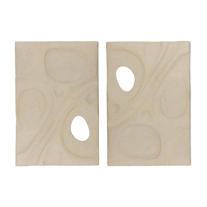 Organic Relief Sculpture Set - Natural Paper Mache