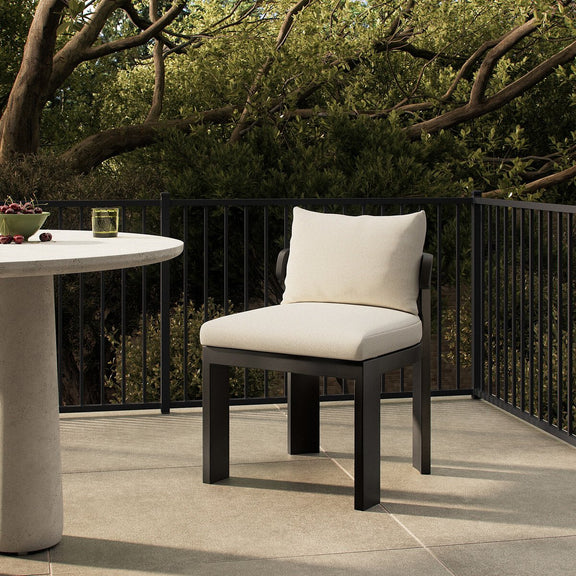 Jackson Outdoor Metal Armless Dining Chair - Alessi Linen