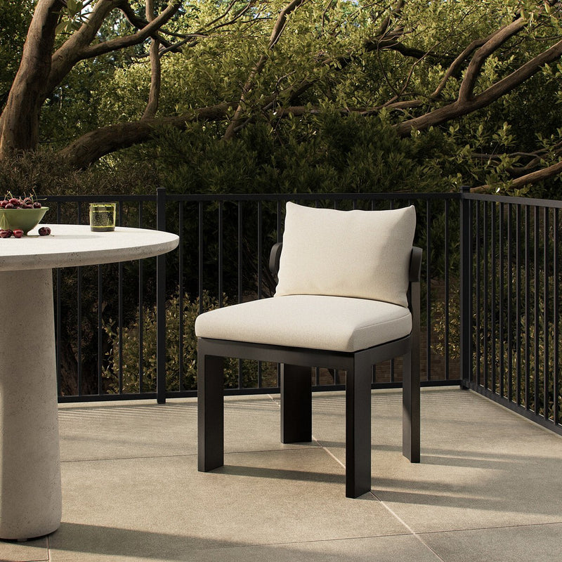 Jackson Outdoor Metal Armless Dining Chair - Alessi Linen