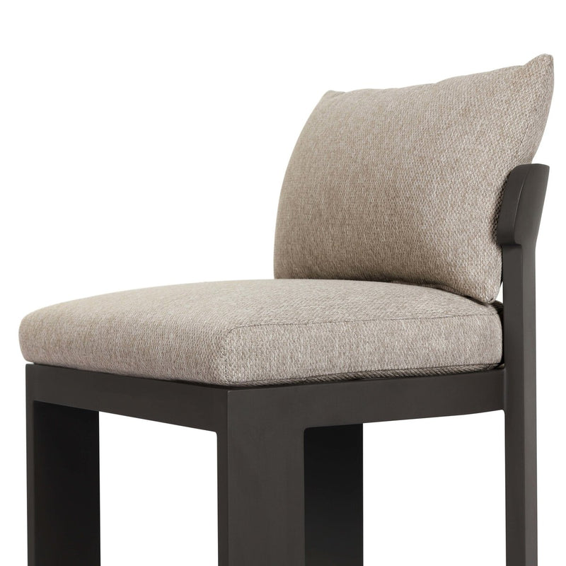 Jackson Outdoor Metal Armless Dining Chair - Concha Fog