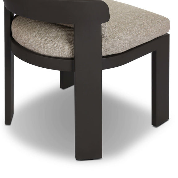 Jackson Outdoor Metal Armless Dining Chair - Concha Fog