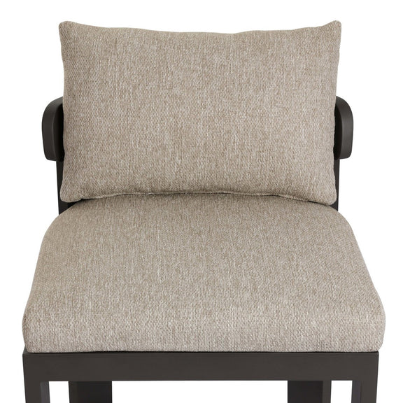 Jackson Outdoor Metal Armless Dining Chair - Concha Fog