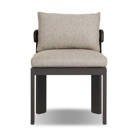 Jackson Outdoor Metal Armless Dining Chair - Concha Fog