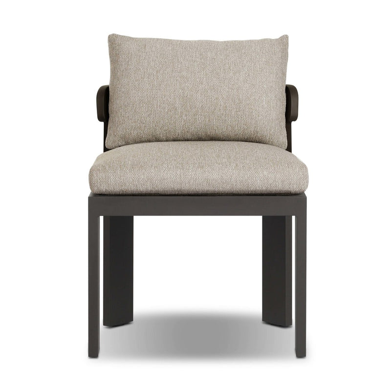 Jackson Outdoor Metal Armless Dining Chair - Concha Fog