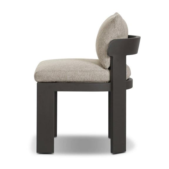 Jackson Outdoor Metal Armless Dining Chair - Concha Fog