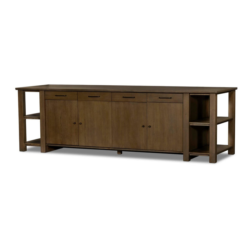 Falkner Kitchen Island - Warm Natural Oak Veneer