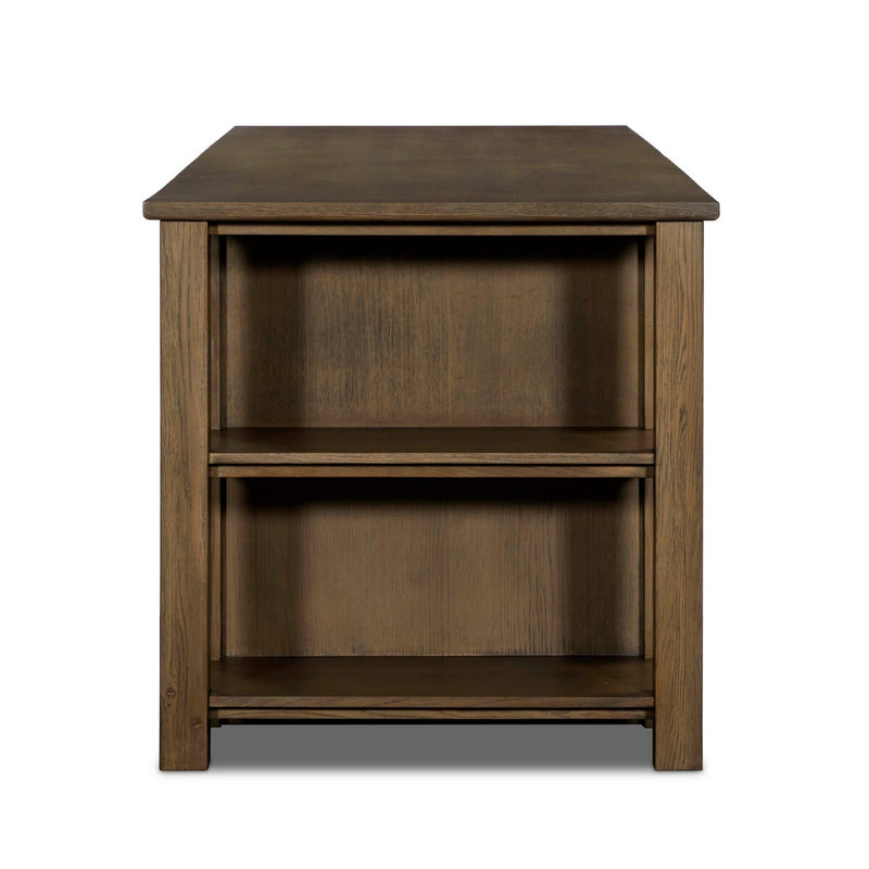 Falkner Kitchen Island - Warm Natural Oak Veneer
