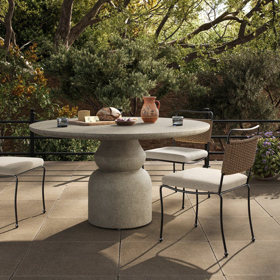 Faber Outdoor Dining Table - Aged Natural Concrete