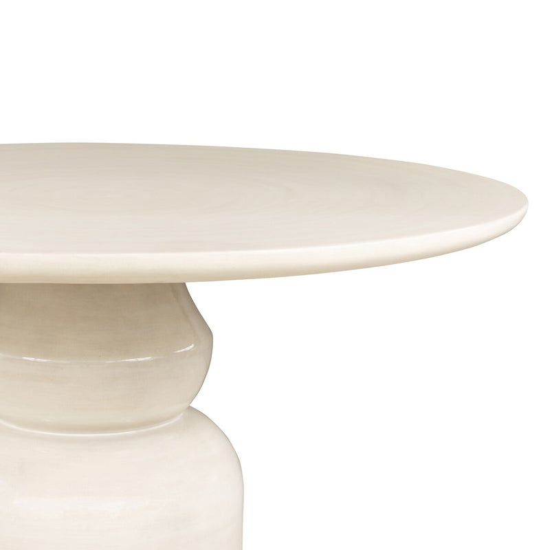 Faber Outdoor Dining Table - Glossy Cream Concrete