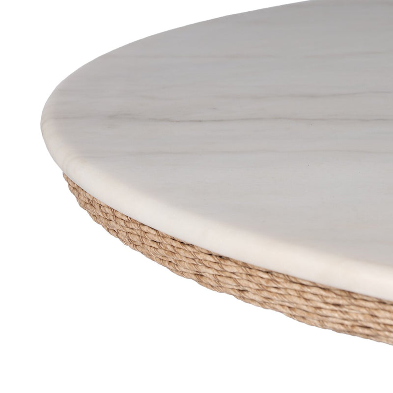 Palmara Outdoor Dining Table-55" - White Marble