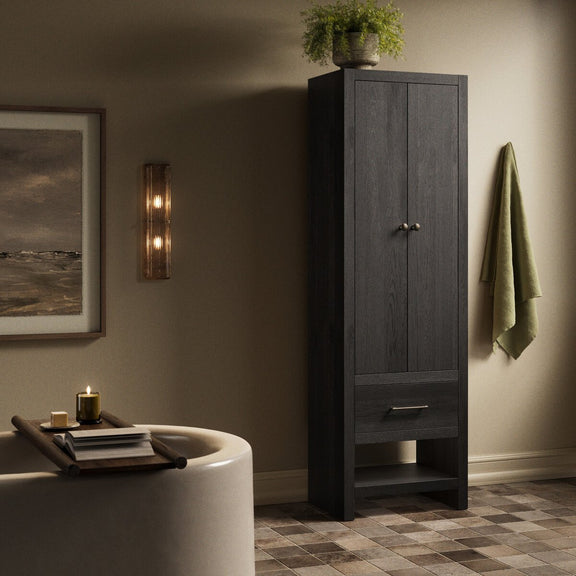Anthem Bath Storage - Black Wash Oak