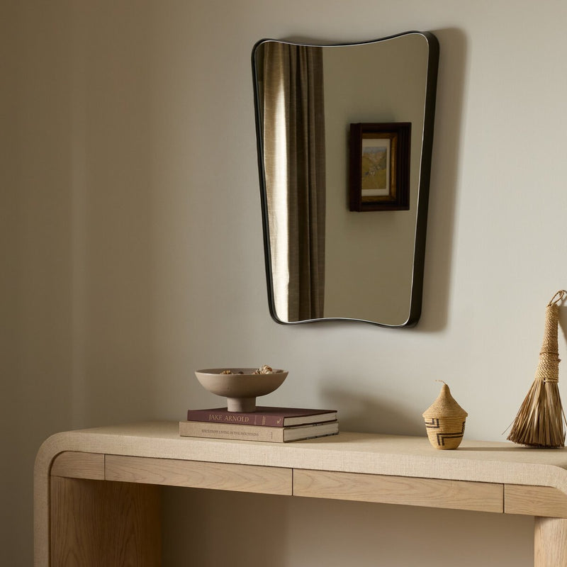Hamza Wall Mirror - Dark Antique Iron
