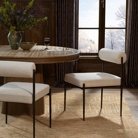 Jazelle Metal Dining Chair - Crypton Nomad Snow