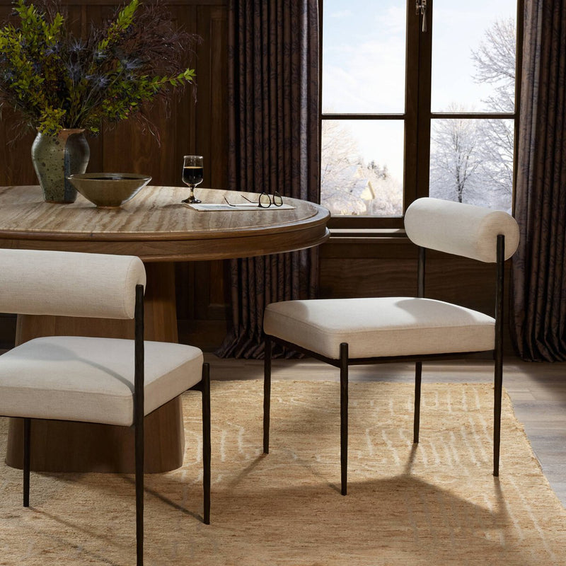Jazelle Metal Dining Chair - Crypton Nomad Snow