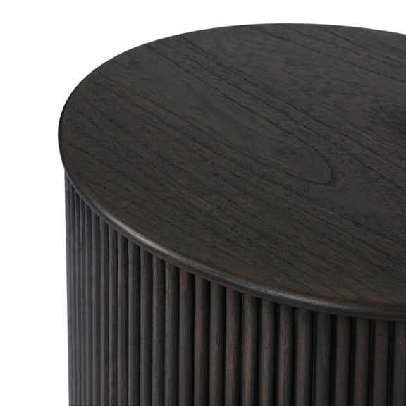 Ona End Table - Smoked Black Mindi Veneer