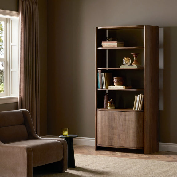 Ames Bookcase - Weathered Mango Solid