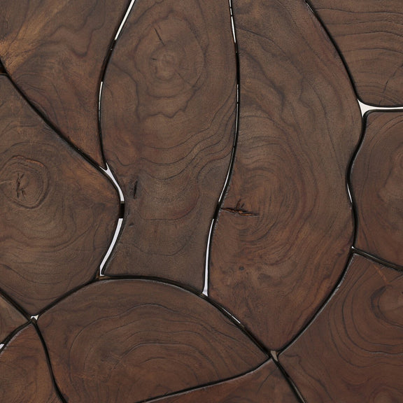 Ridge Outdoor Rectangular  Coffee Table - Stained Saddle Brown-teak Root