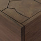 Ridge Outdoor Square End Table - Stained Saddle Brown-teak Root