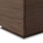 Ridge Outdoor Square End Table - Stained Saddle Brown-teak Root