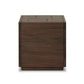 Ridge Outdoor Square End Table - Stained Saddle Brown-teak Root