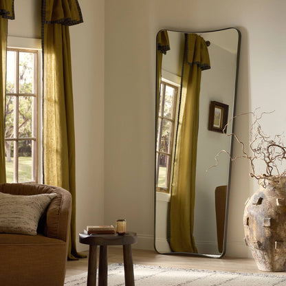 Hamza Floor Mirror - Dark Antique Iron