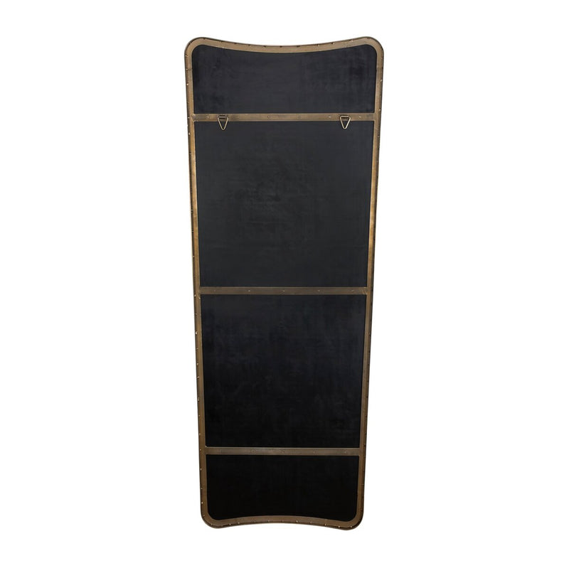 Hamza Floor Mirror - Aged Brass Iron