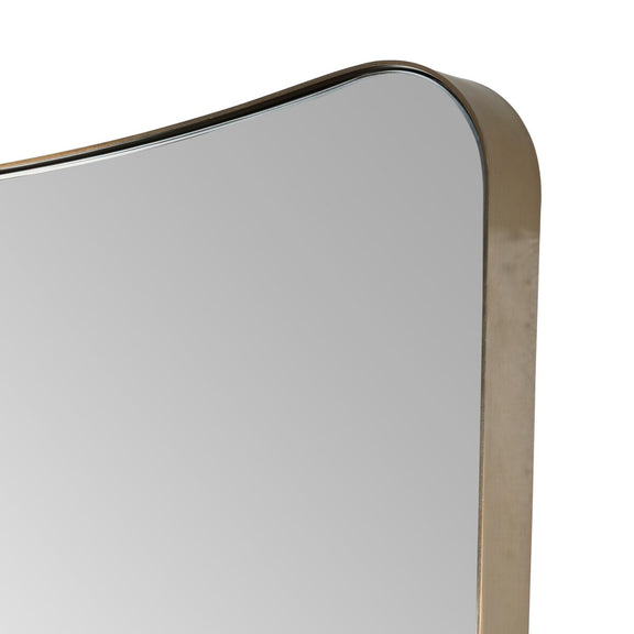 Hamza Floor Mirror - Aged Brass Iron