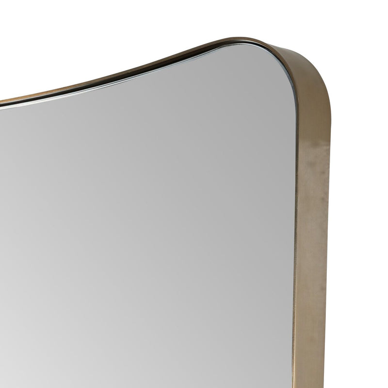 Hamza Floor Mirror - Aged Brass Iron