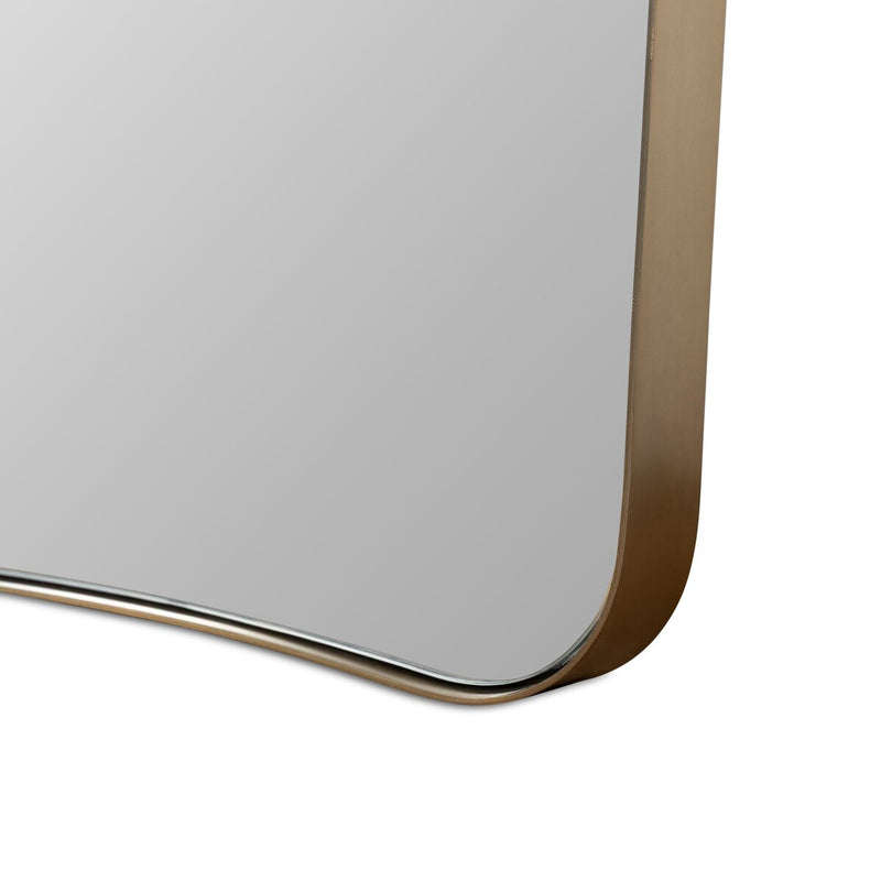 Hamza Floor Mirror - Aged Brass Iron