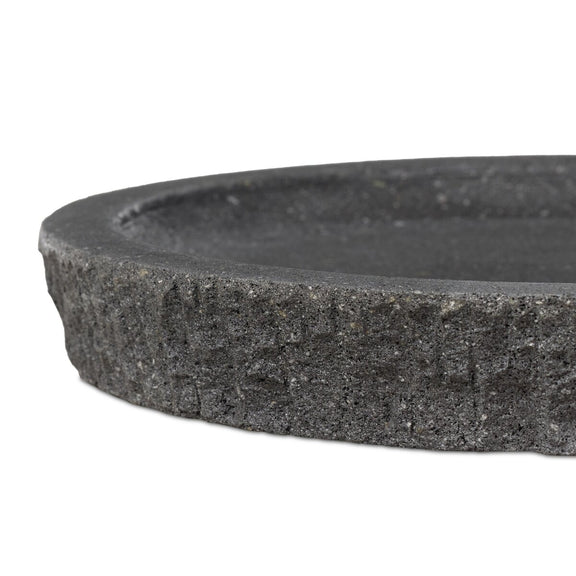 Varro Bowl - Chiseled Black Lavastone