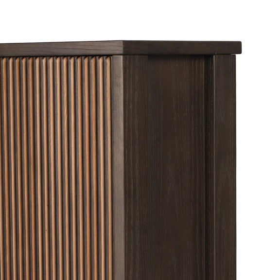 Radner Bar Cabinet - Brown Oak Veneer