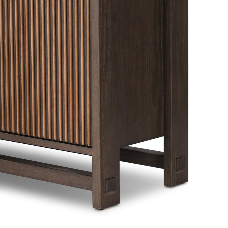 Radner Bar Cabinet - Brown Oak Veneer
