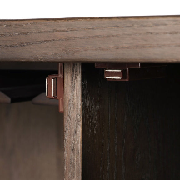 Radner Bar Cabinet - Brown Oak Veneer