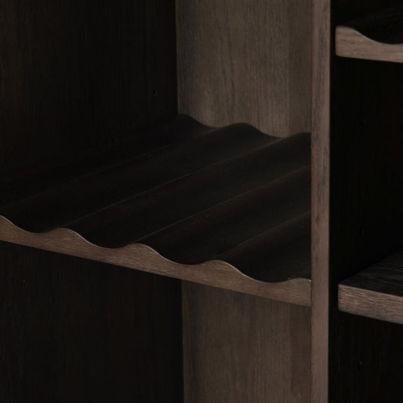 Radner Bar Cabinet - Brown Oak Veneer