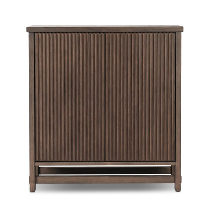 Radner Bar Cabinet - Brown Oak Veneer