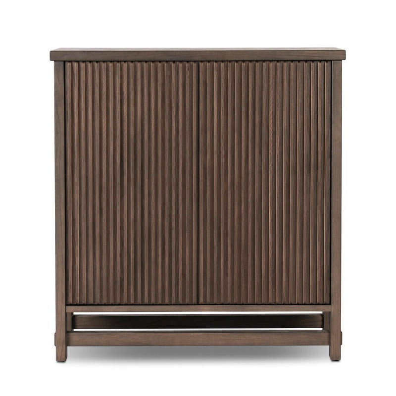 Radner Bar Cabinet - Brown Oak Veneer