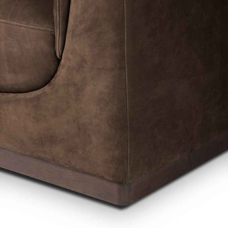 Santino Swivel Chair - Nubuck Cigar