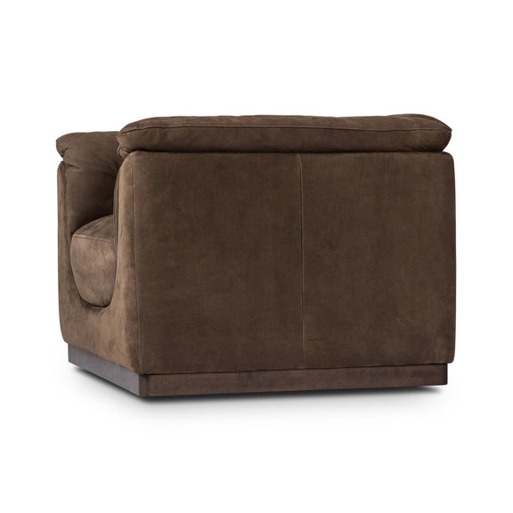 Santino Swivel Chair - Nubuck Cigar