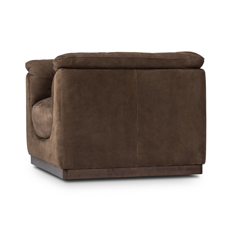 Santino Swivel Chair - Nubuck Cigar