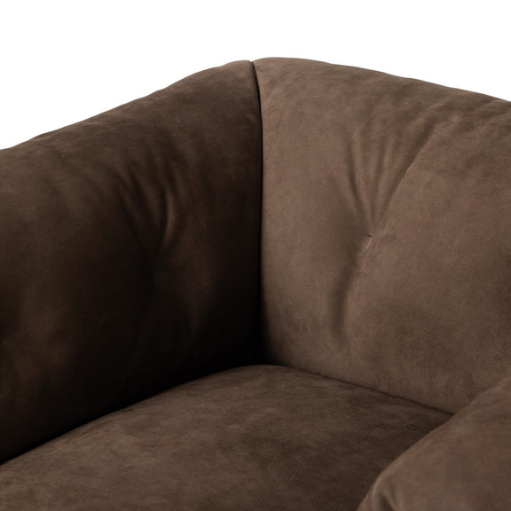 Santino Swivel Chair - Nubuck Cigar