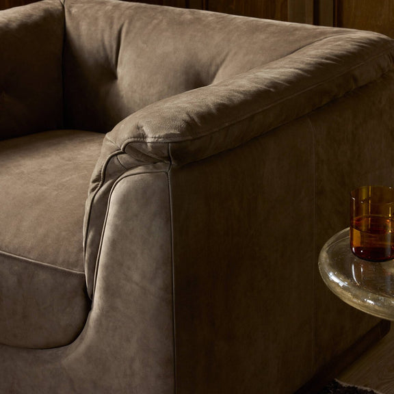 Santino Swivel Chair - Nubuck Cigar
