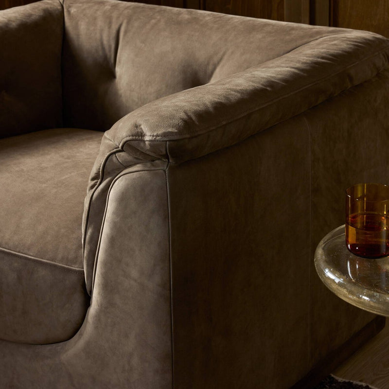 Santino Swivel Chair - Nubuck Cigar