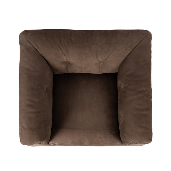 Santino Swivel Chair - Nubuck Cigar