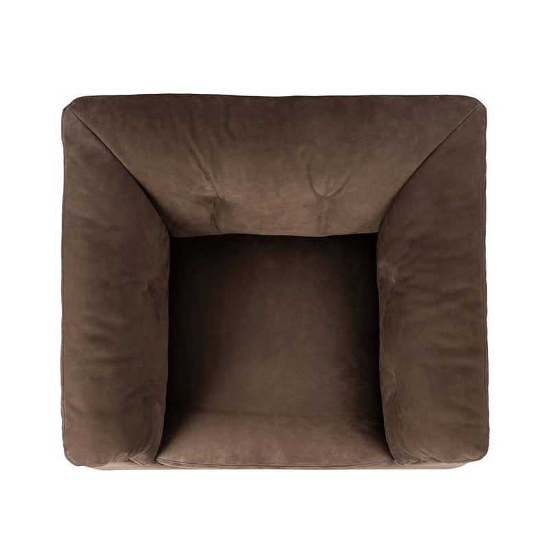 Santino Swivel Chair - Nubuck Cigar
